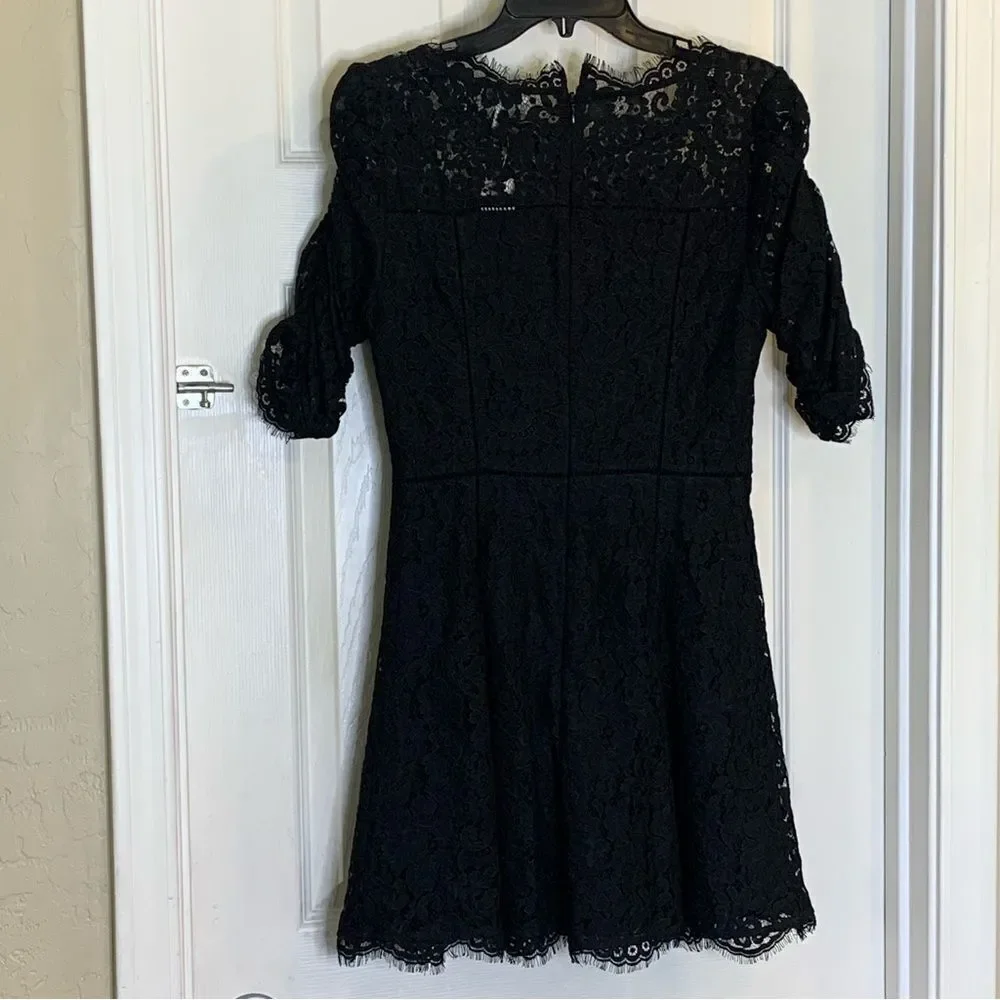 Joie Riya Black Lace Cocktail Dress Size 2